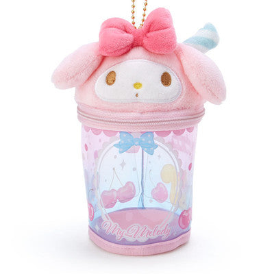 Cartoon cup coin purse PVC plush doll head type storage bag pendant kulomi KT cat bag small wallet