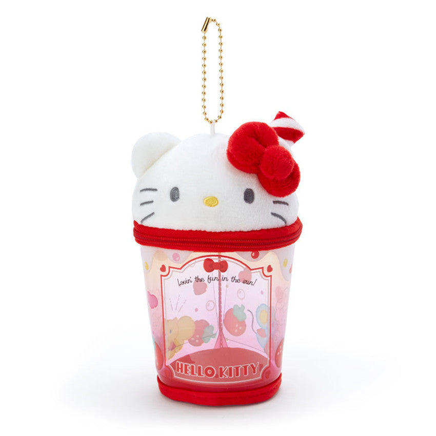 Cartoon cup coin purse PVC plush doll head type storage bag pendant kulomi KT cat bag small wallet