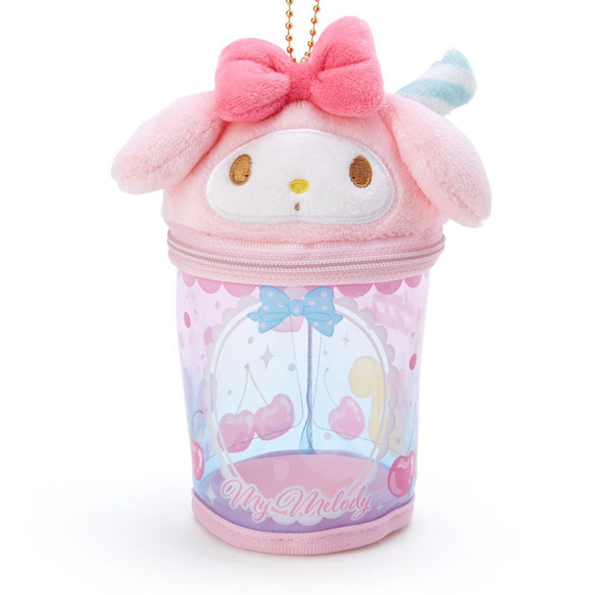 Cartoon cup coin purse PVC plush doll head type storage bag pendant kulomi KT cat bag small wallet