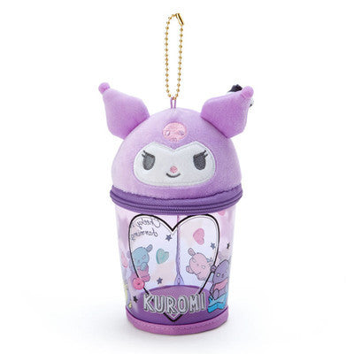 Cartoon cup coin purse PVC plush doll head type storage bag pendant kulomi KT cat bag small wallet