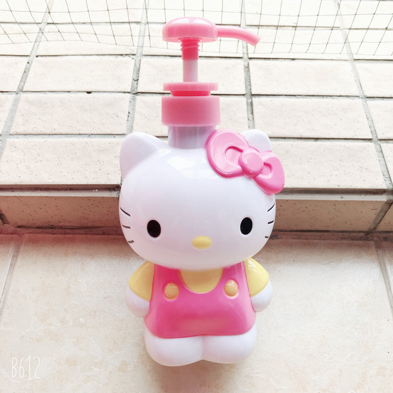 【T-0025】Cartoon bottle stereo cat press bath bottle shampoo hand sanitizer detergent storage bottle