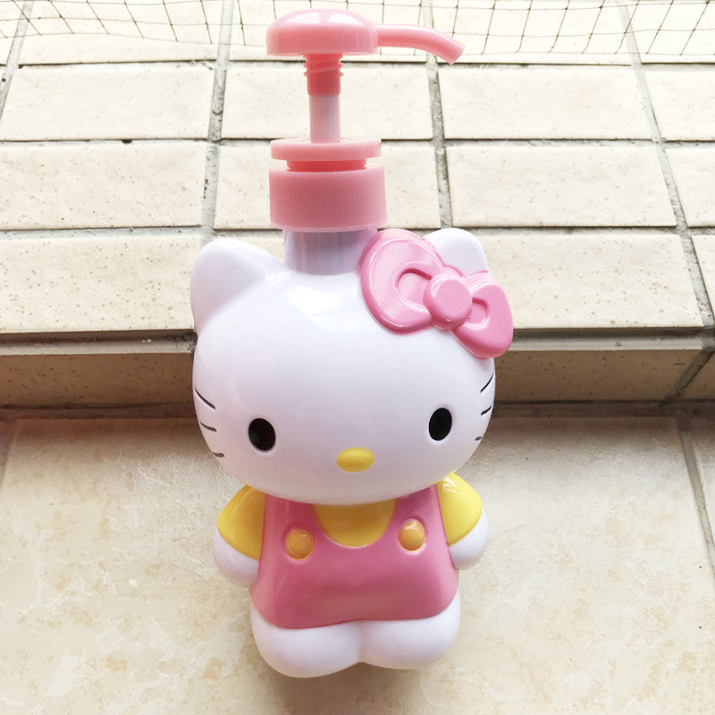 【T-0025】Cartoon bottle stereo cat press bath bottle shampoo hand sanitizer detergent storage bottle