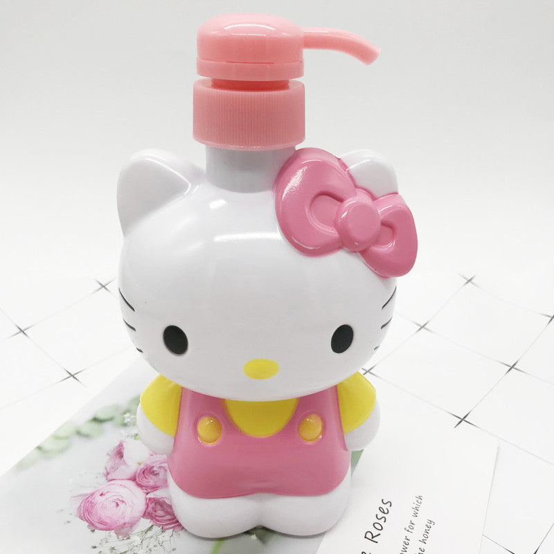 【T-0025】Cartoon bottle stereo cat press bath bottle shampoo hand sanitizer detergent storage bottle