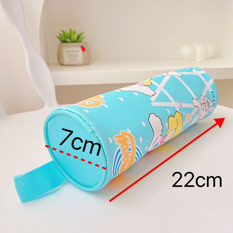 Japanese Cute Girl Heart Cylinder Large Capacity Pencil Bag Student Stationery Box Stationery Storage PC Dog Pencil Box