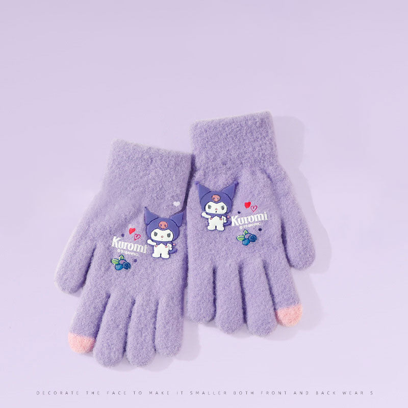 【DU-0018】Sanliou Children's Gloves Winter Boys and Girls Cute Pacha Dog Melody Warm and Cold Resistant Five Fingers Student Frost Protection