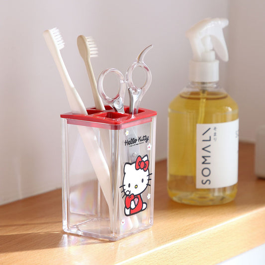 Cartoon Toothbrush Holder KITTY Four Position Toothbrush Holder Creative Bath Toothbrush Holder Cartoon Storage Cup