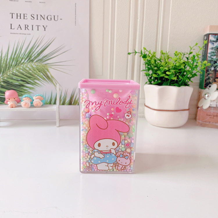 PC dog dream bubble pen holder cartoon student desktop stationery storage box pen box cute Kulomi storage box