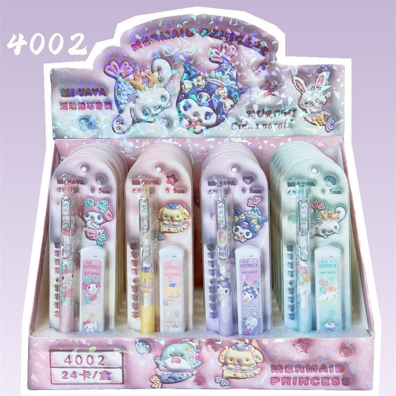 【P-0003】Morning Micro San Liou Activity Pencil Series Set, Girls' Heart Beautiful, Shackle Free Pencil, Student Sketching and Writing