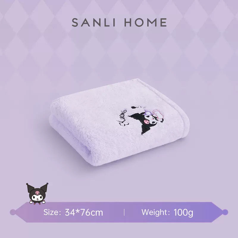 【T-0003】Sanli towel Sanrio kulomi towel couple face towel pudding dog cotton face towel hand embroidery face towel