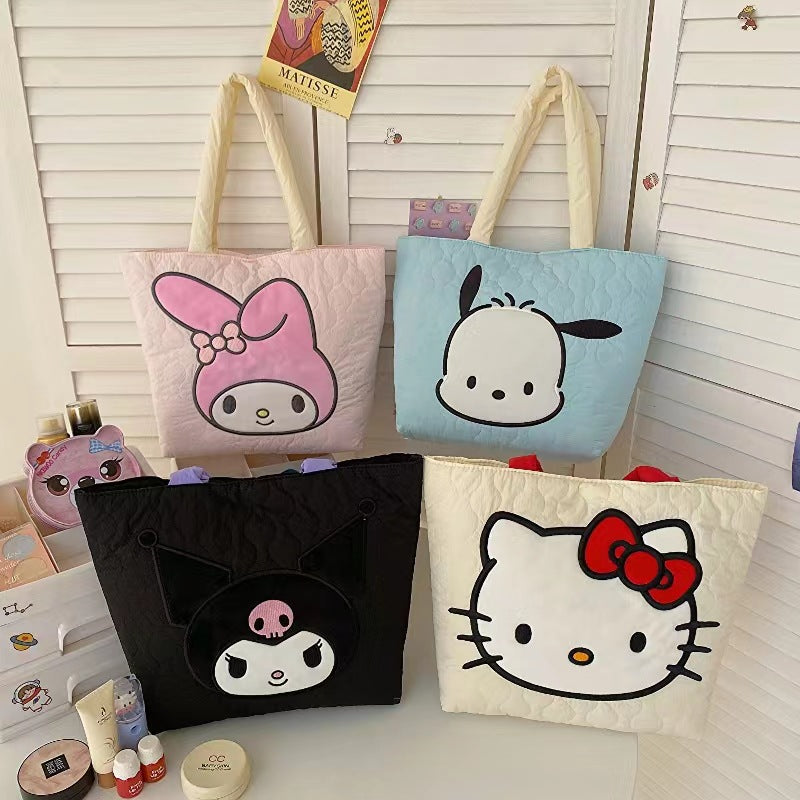 Sanrio cute fluffy shopping bag handle bag