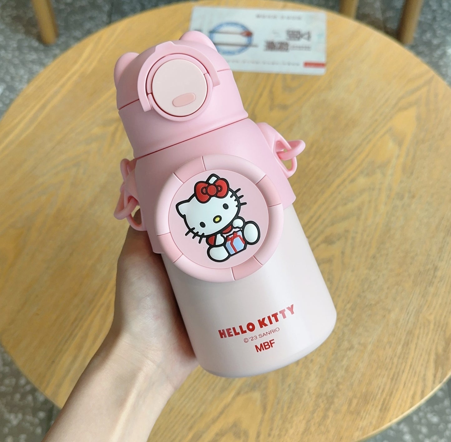 Genuine authorized Sanrio 316 insulation cup high value straw cup children's drinking cup water cup portable large capacity