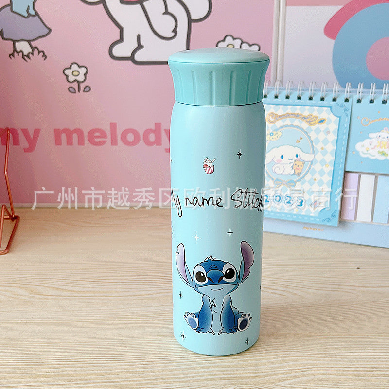 Cartoon mug portable 304 stainless steel direct drinking cups, large-capacity student drinking cups, innovative new tea cups.