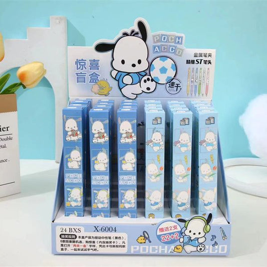 6004 new Sanliou Pochacco series press gel pen blind box cartoon cute student writing stationery pen.