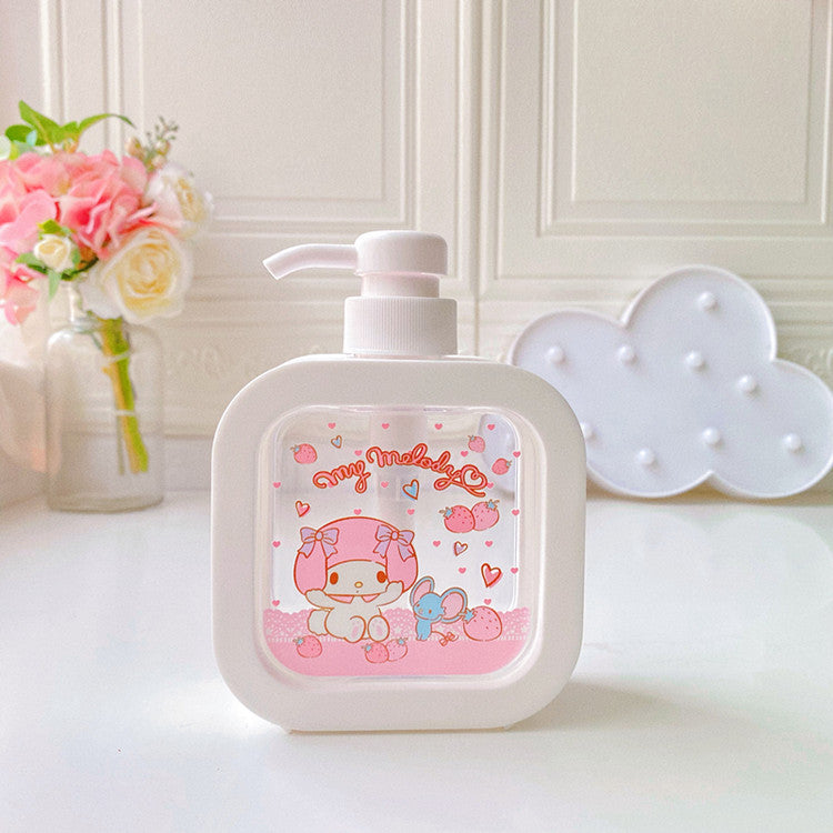 Japanese Girl's Heart Household Lotion Bottle 300ML Press Large-capacity Lotion Liquid Body Wash Bottle