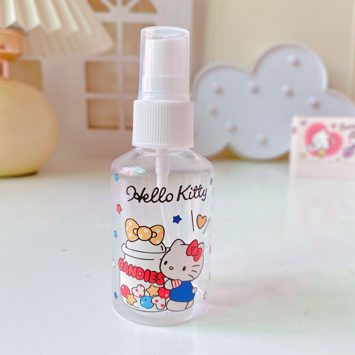 【T-0011】Japanese cute Kulomi portable trumpet spray bottle 50ML mosquito repellent alcohol perfume lotion travel bottling.