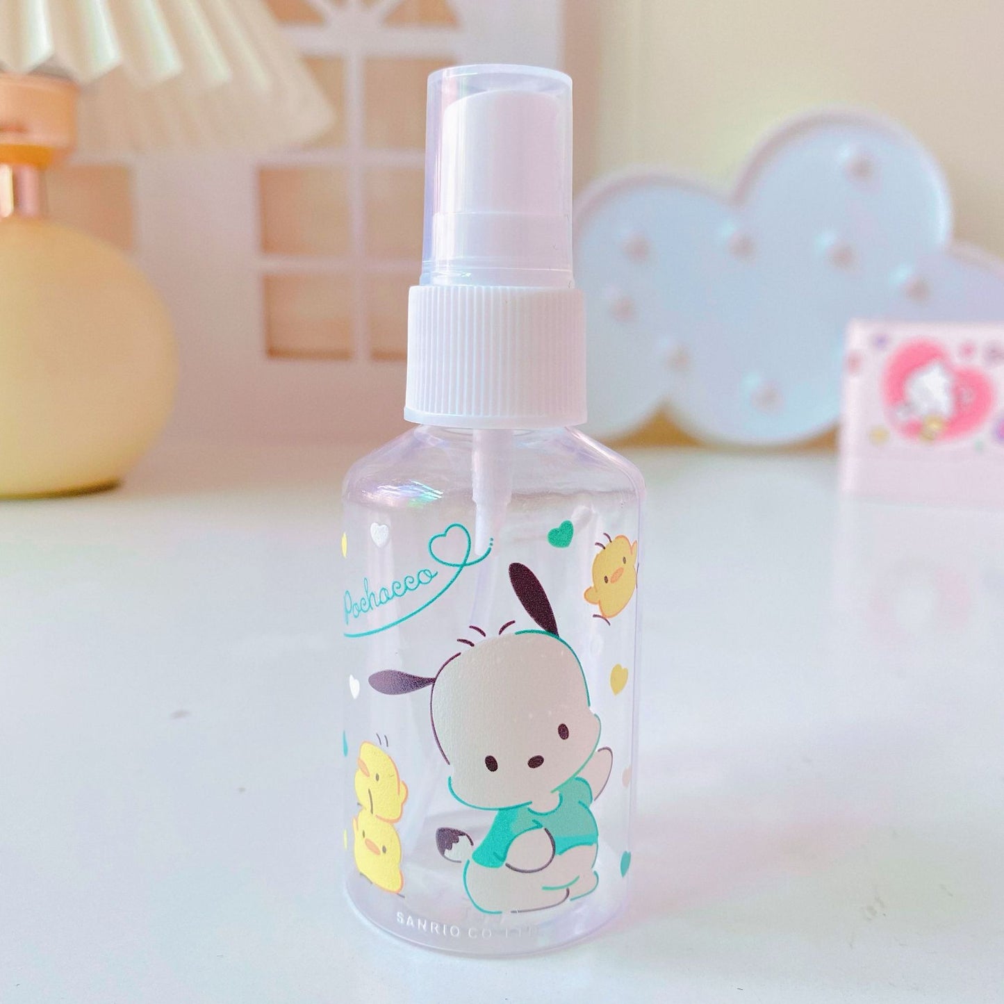 【T-0011】Japanese cute Kulomi portable trumpet spray bottle 50ML mosquito repellent alcohol perfume lotion travel bottling.