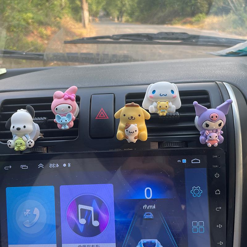 【DU-0056】Internet celebrity Sanrio car outlet decoration, air conditioning, car aromatherapy, long-lasting light fragrance, cartoon cute car interior products