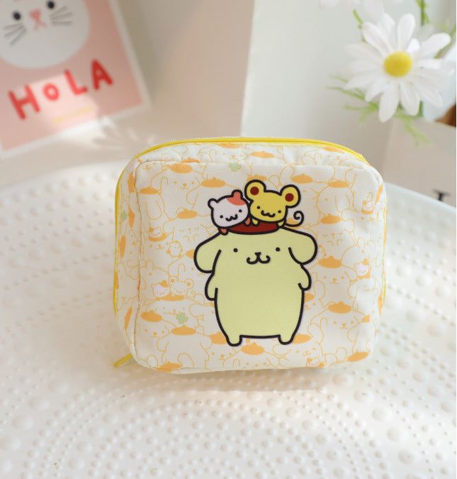 cute multi-head cartoon tampon storage bag cute girl portable cosmetics small items storage