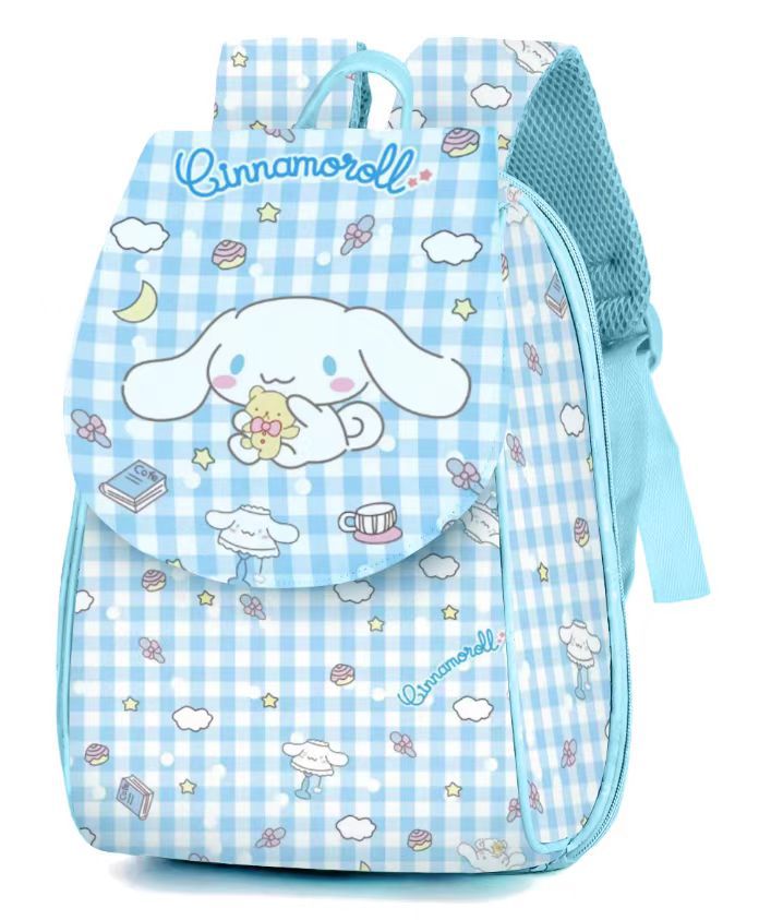 Korean version of college style backpack, female Meredith student flip backpack, unicorn printed waterproof backpack