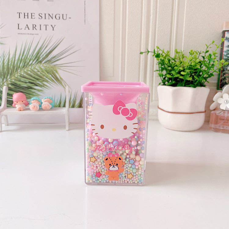 PC dog dream bubble pen holder cartoon student desktop stationery storage box pen box cute Kulomi storage box