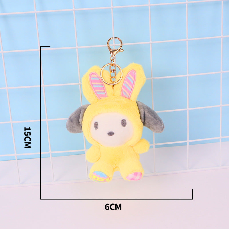 Kuromi Cute Crossdressing Sanrio Plush Doll Keychain Jade Gui Dog Pendant Doll Boutique Grab Doll