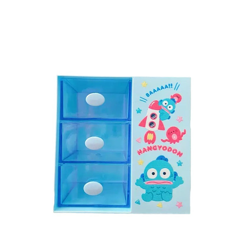 Japanese cute girl heart multi-compartment desktop storage box, student stationery, sundries, pen holder, jewelry storage drawer box