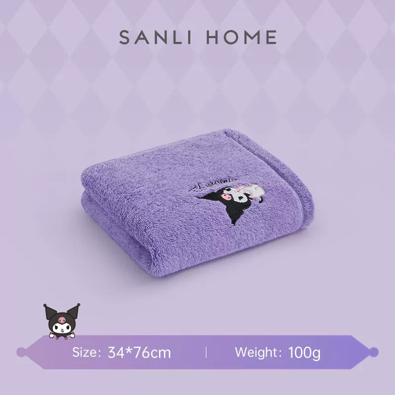 【T-0003】Sanli towel Sanrio kulomi towel couple face towel pudding dog cotton face towel hand embroidery face towel