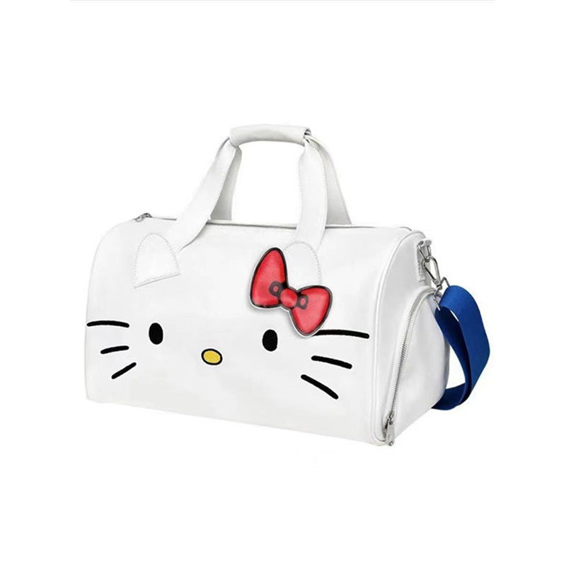 【B-0036】HelloKitty cartoon cute big bag one-shoulder bow Hello Kitty portable fitness bag slung bag.