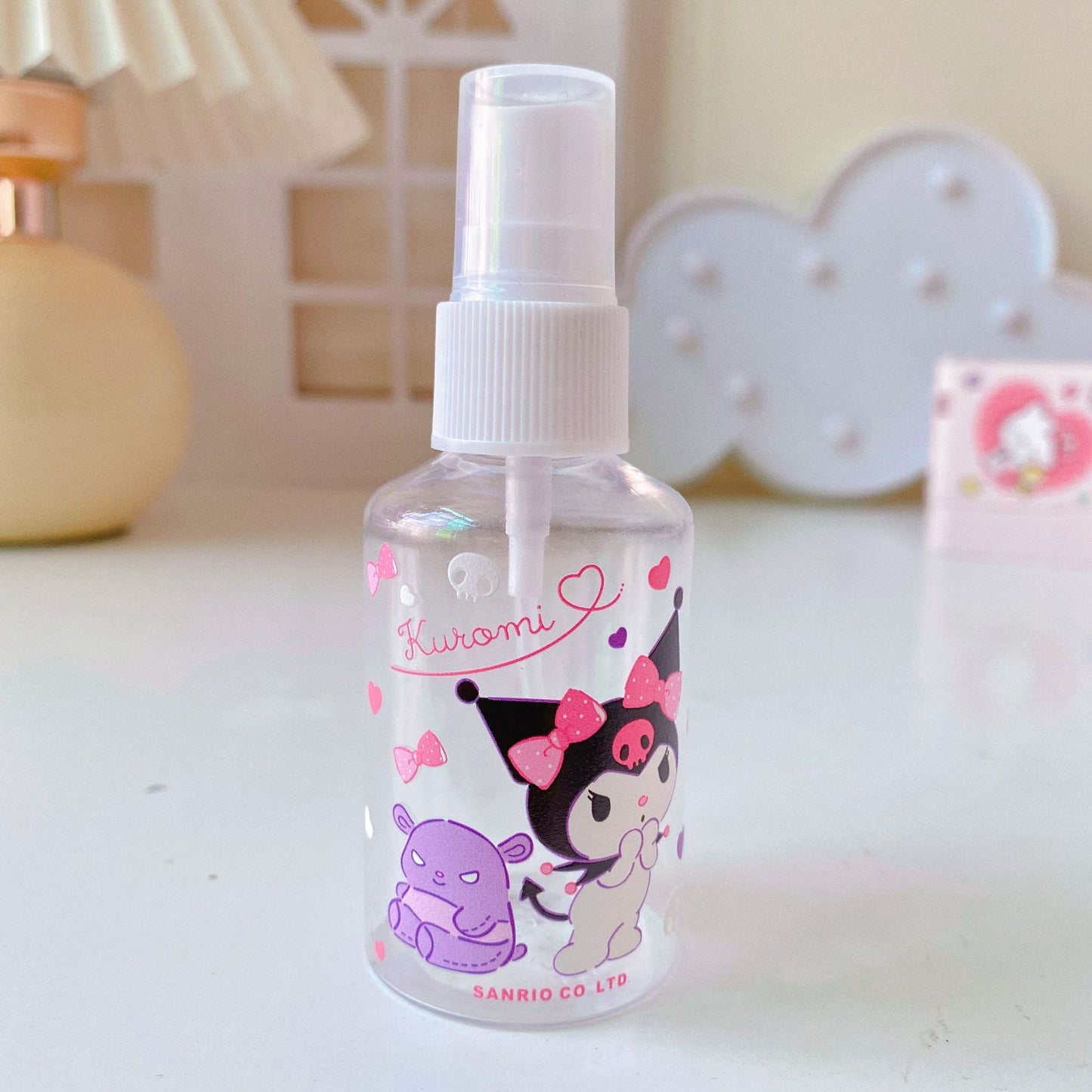 【T-0011】Japanese cute Kulomi portable trumpet spray bottle 50ML mosquito repellent alcohol perfume lotion travel bottling.