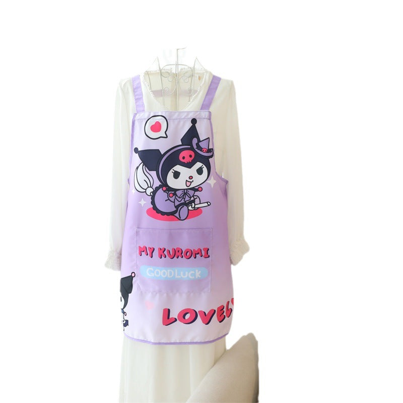 Japanese household anti pollution, anti oil, kitchen cooking apron, cute household work anti dirt sleeveless smock, waist skirt