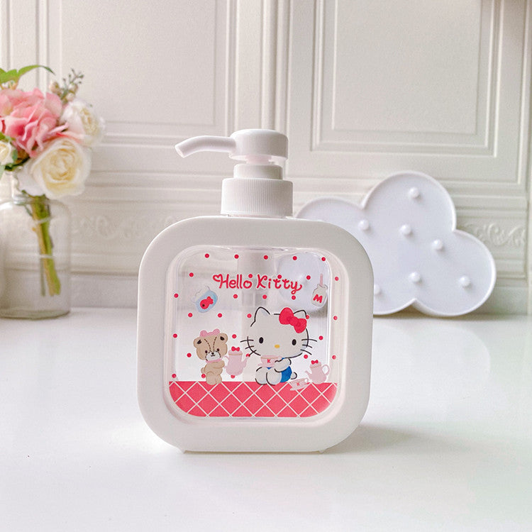 Japanese Girl's Heart Household Lotion Bottle 300ML Press Large-capacity Lotion Liquid Body Wash Bottle