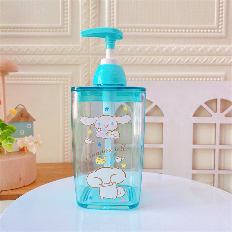 【T-0013】Japanese cartoon cute lotion bottle press plastic empty bottle laundry detergent shower gel portable travel sub bottle