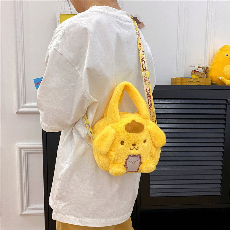 【B-0053】New cartoon Sanrio plush bag ins Joker Kuromi doll bag cute doll hand bag