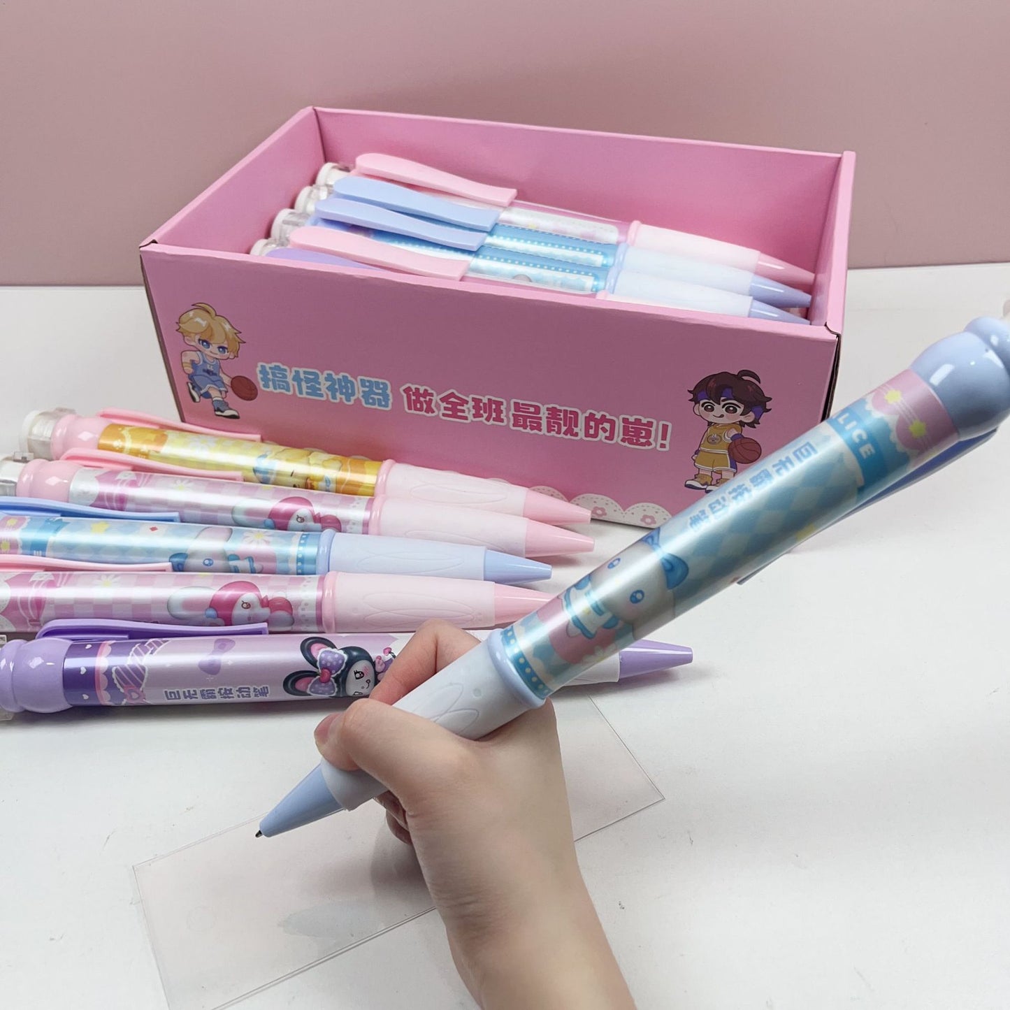 Cross border Sanrio Super Large Ballpoint Pen Big Mac Medium Oil Pen 0.7mm Black Core Funny New Strange Primary School