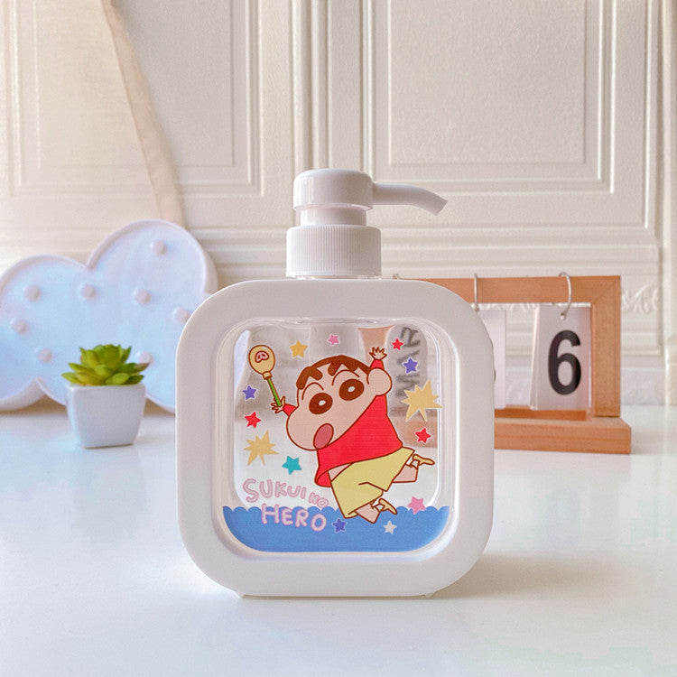 Japanese Girl's Heart Household Lotion Bottle 300ML Press Large-capacity Lotion Liquid Body Wash Bottle