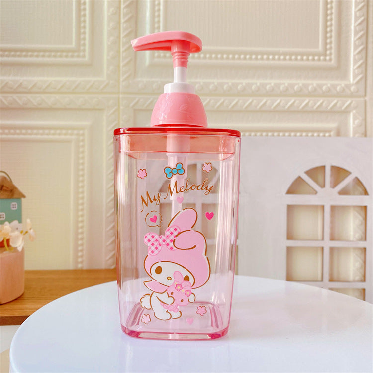 【T-0013】Japanese cartoon cute lotion bottle press plastic empty bottle laundry detergent shower gel portable travel sub bottle