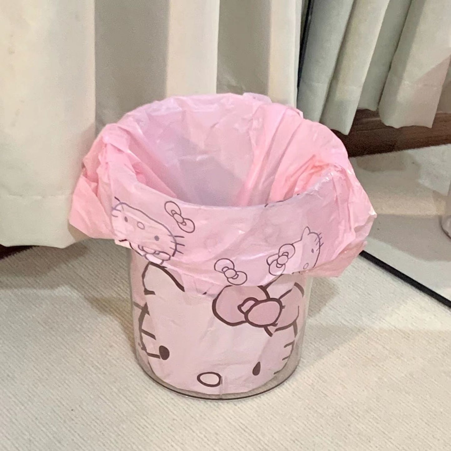 Hello Kitty Garbage Bag Cartoon KT Cat Pattern Vest Bag Plastic Bag Packaging Bag