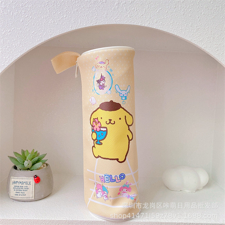 Japanese Cute Girl Heart Cylinder Large Capacity Pencil Bag Student Stationery Box Stationery Storage PC Dog Pencil Box