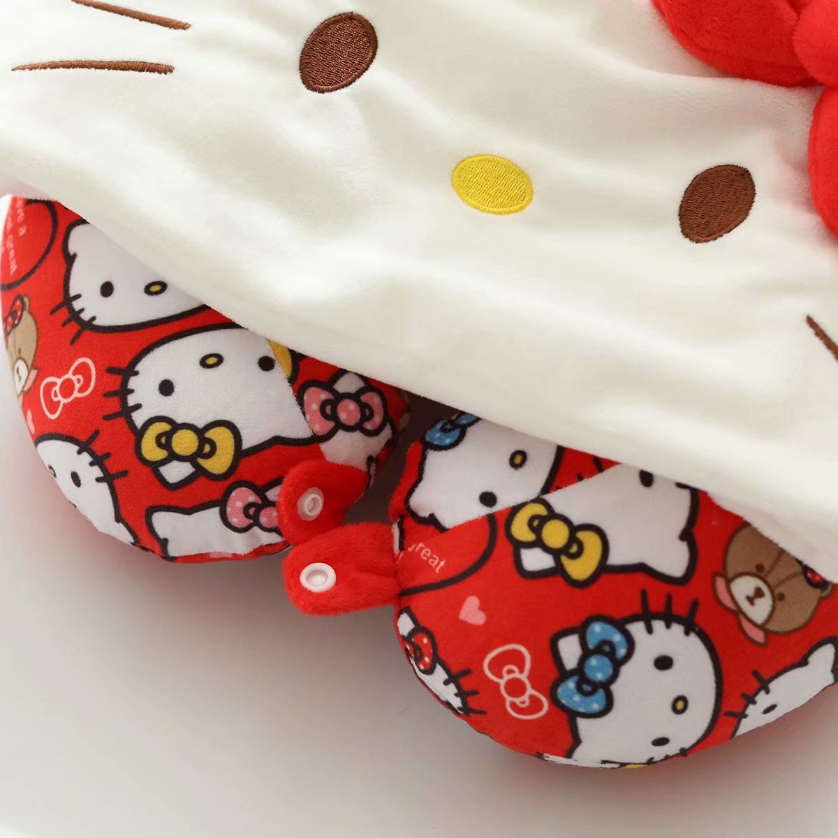 New Cartoon with Cap U-shaped Pillow PP Cotton U-Pillow Driving Portable Travel Pillow Office Nap Neck Protection Lying Pillow