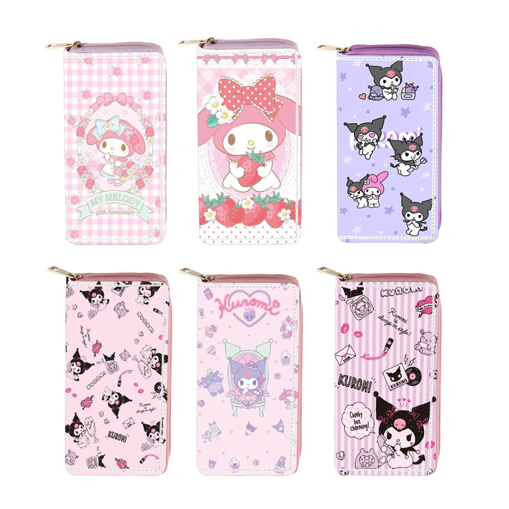 Cross border Melody Long PU Zipper Wallet 2055 Sanrio Handbag