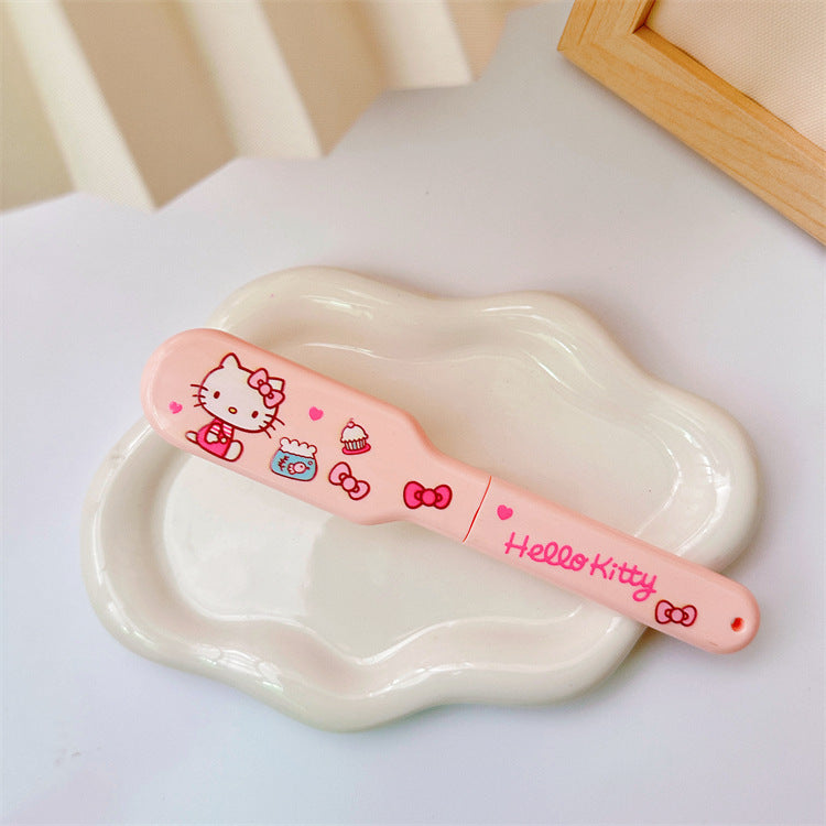 【DU-0053】New ugly fish cute mini girl heart hairdressing comb portable travel portable folding massage comb