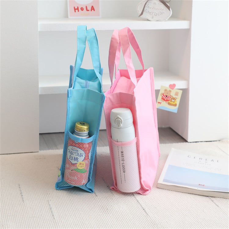 【B-0047】Cartoon cute girl heart ugly fish student tutorial bag portable study bag class textbook bag stationery handbag