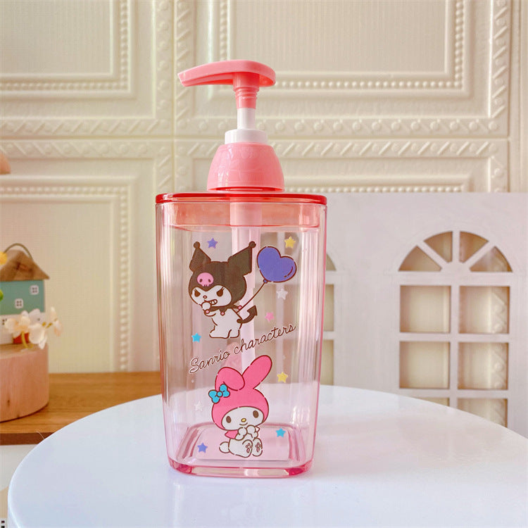 【T-0013】Japanese cartoon cute lotion bottle press plastic empty bottle laundry detergent shower gel portable travel sub bottle