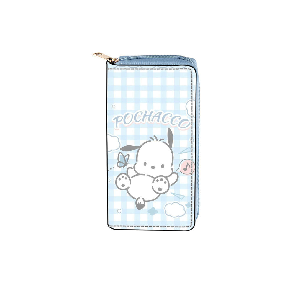 Cross-border anime big-eared dog PU long zipper wallet 0140 Sanrio wallet print to figure spot wholesale