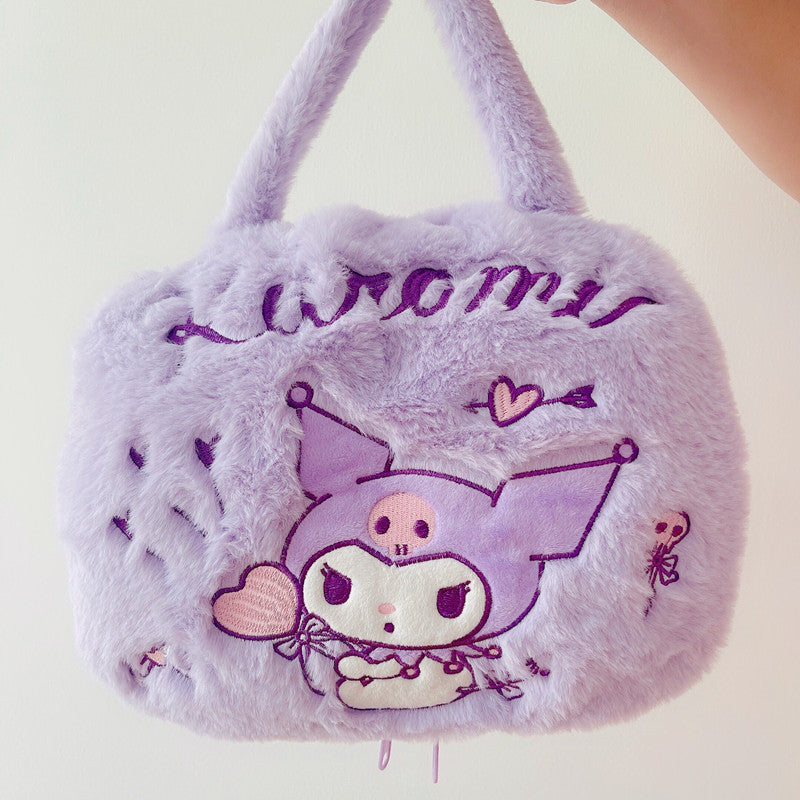 Japanese ins portable cartoon small handbag, pillow blanket, integrated car office blanket, nap air conditioner blanket