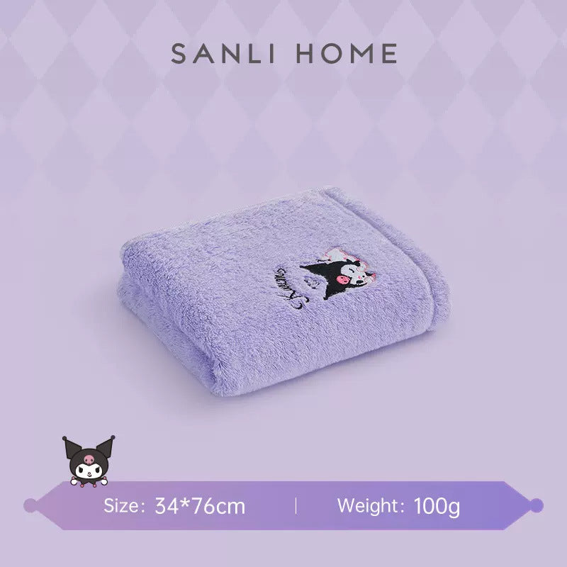 【T-0003】Sanli towel Sanrio kulomi towel couple face towel pudding dog cotton face towel hand embroidery face towel