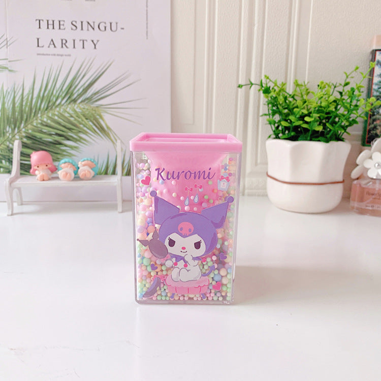 PC dog dream bubble pen holder cartoon student desktop stationery storage box pen box cute Kulomi storage box