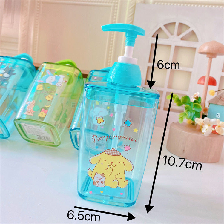 【T-0013】Japanese cartoon cute lotion bottle press plastic empty bottle laundry detergent shower gel portable travel sub bottle