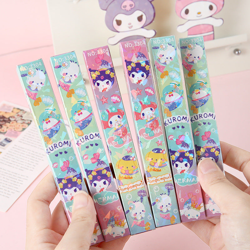 3304 Cartoon Sanliou Blind Box Unisex Pen Cute High Beauty Girl Heart Student Press Water Pen Black Wholesale