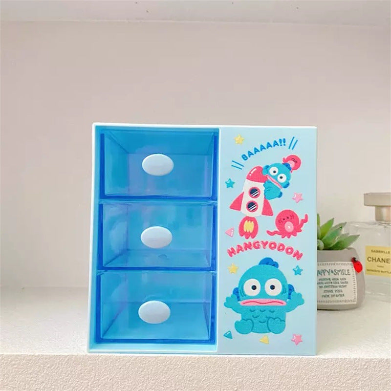 Japanese cute girl heart multi-compartment desktop storage box, student stationery, sundries, pen holder, jewelry storage drawer box